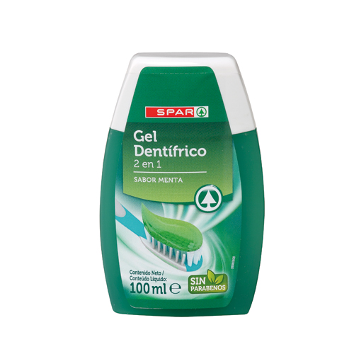 GEL DENTÍFRICO 2 EN 1 MENTA SPAR 100 ML.