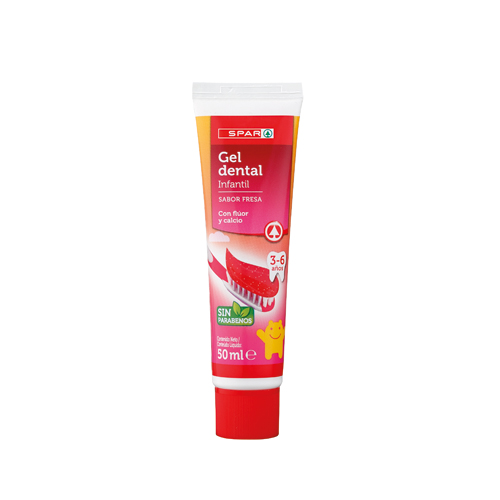 GEL DENTAL INFANTIL SABOR FRESA SPAR 50 ML.