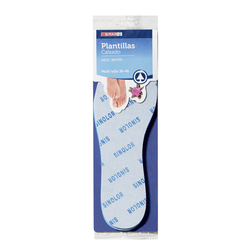 PLANTILLA CALZADO ANTIMICROBIOS AZUL SPAR