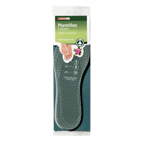 PLANTILLA CALZADO VERDE CLOROFILA SPAR
