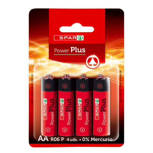 PILAS SALINAS SPAR R-6 BLISTER 4 UND.