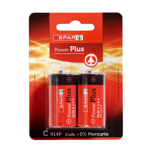PILAS SALINAS SPAR R-14 BLISTER 2 UND.