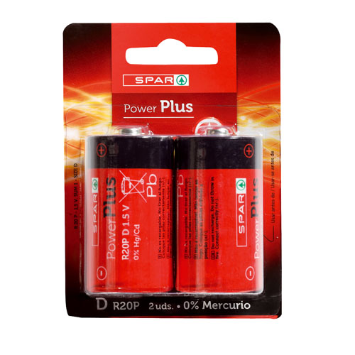 PILAS SALINAS SPAR R-20 BLISTER 2 UND.