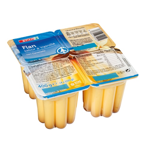 FLAN DE VAINILLA SPAR 100 GRS PACK-4
