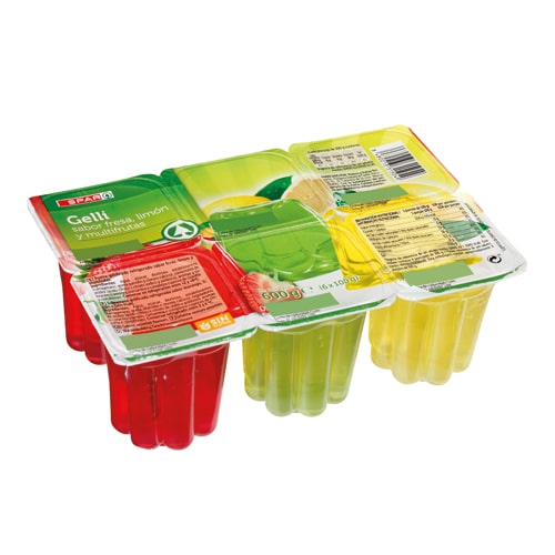GELATINA MULTIFRUTAS SPAR 100 GRS PACK-6
