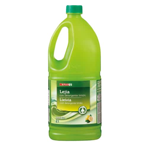 LEJÍA CON DETERGENTE LIMÓN SPAR  2 L.