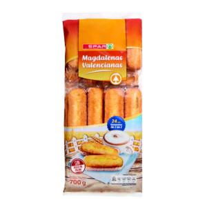 MAGDALENAS VALENCIANAS SPAR 24 UND. 700 GRS.