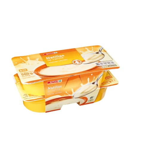 NATILLAS DE VAINILLA SPAR 125 GRS PACK-4