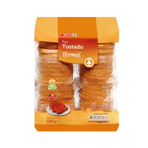 PAN TOSTADO NORMAL SPAR  535 GRS.