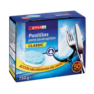 DETERGENTE LAVAVAJILLAS CLASSIC SPAR 750 GRS. 50 PASTILLAS