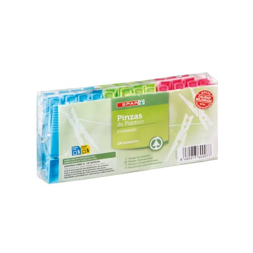 PINZAS PLÁSTICO SPAR 24 UND.