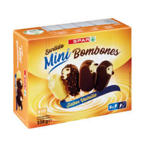 MINI BOMBONES SURTIDOS SPAR 8 UND. 338 GRS.