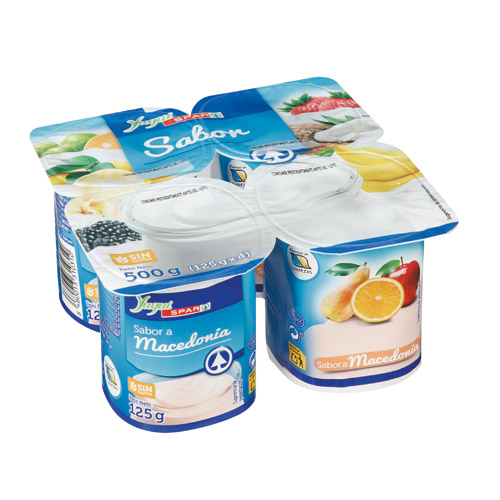 YOGUR SABOR MACEDONIA YUGUI SPAR 125 GRS PACK-4
