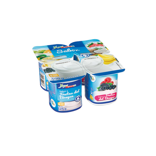 YOGUR SABOR FRUTAS DEL BOSQUE YUGUI SPAR 125 GRS PACK-4