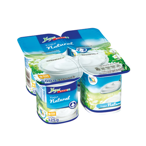YOGUR NATURAL YUGUI SPAR 125 GRS PACK-4