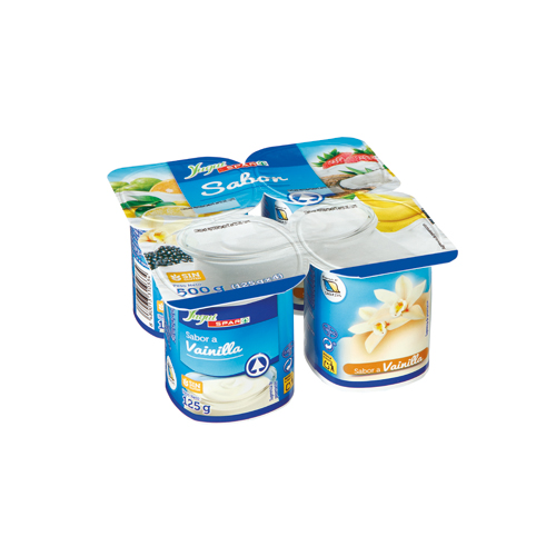 YOGUR SABOR VAINILLA YUGUI SPAR 125 GRS PACK-4