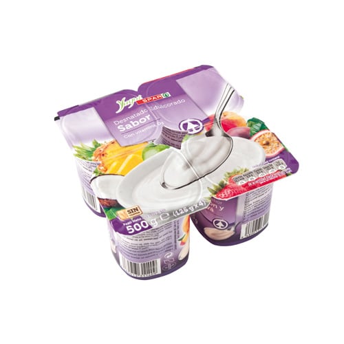 YOGUR DESNATADO CON MELOCOTÓN YUGUI SPAR 125 GRS PACK-4