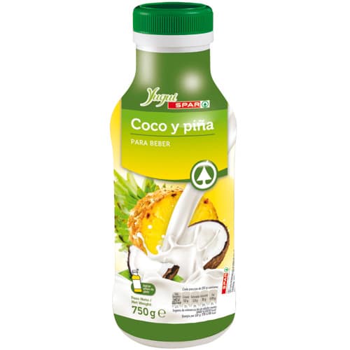 YOGUR BEBIBLE COCO Y PIÑA YUGUI SPAR BOTELLA 750 GRS