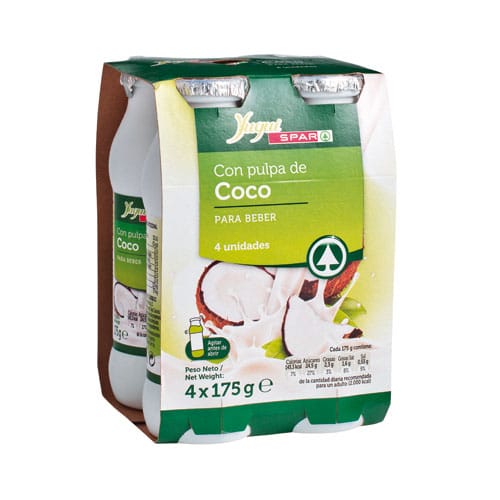 YOGUR BEBIBLE CON PULPA DE COCO YUGUI SPAR 175 GRS PACK-4