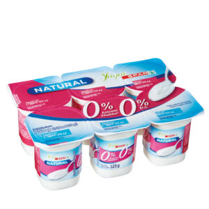 YOGUR YUGUI SPAR NATURAL 0% AZÚCARES AÑADIDOS  0% M.G. 125 GRS PACK-6