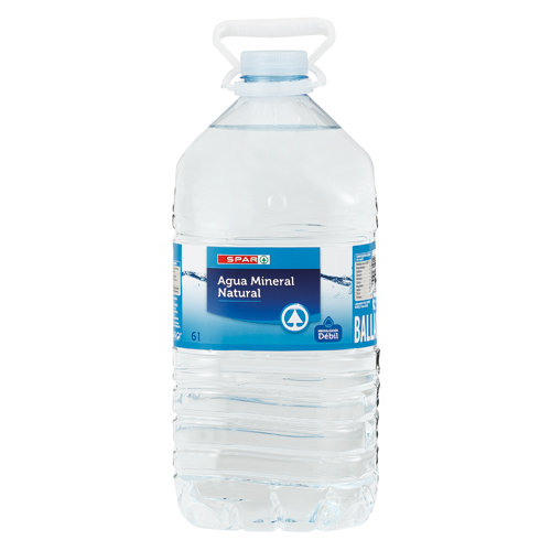 AGUA MINERAL NATURAL SPAR 6 L.