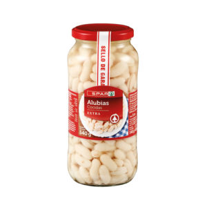 ALUBIAS COCIDAS EXTRA SPAR FRASCO 540 GRS. P.N.