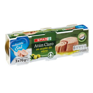 AT&Uacute;N CLARO EN ACEITE DE OLIVA BAJO EN SAL SPAR RO-85 PACK-3 P.N.