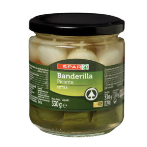 BANDERILLAS PICANTES SPAR 370 ML.