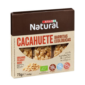BARRITAS ECOLÓGICAS CACAHUETE SPAR NATURAL 3 UND. 75 GRS.