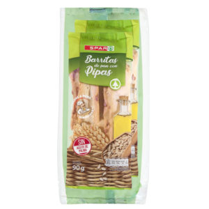BARRITAS DE PAN CON PIPAS SPAR 90 GRS. PACK-2