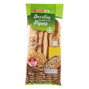 BARRITAS DE PAN CON PIPAS SPAR 90 GRS.
