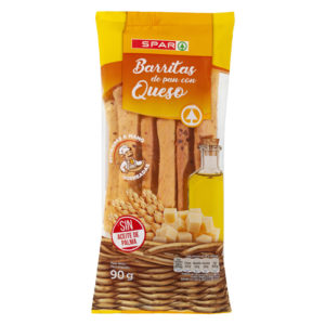 BARRITAS DE PAN CON QUESO SPAR 90 GRS.