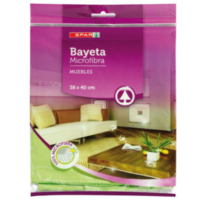 BAYETA MICROFIBRA  ESPECIAL MUEBLES SPAR 38X40 CM.