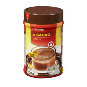 PREPARADO SOLUBLE AL CACAO EN POLVO SPAR 500 GRS.