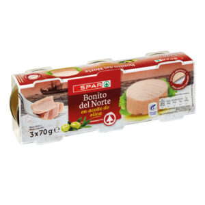 BONITO DEL NORTE EN ACEITE DE OLIVA SPAR RO-85 PACK-3 P.N.