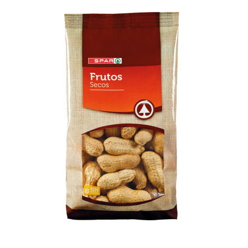 CACAHUETES CÁSCARA JUMBO TOSTADOS NATURAL SPAR 200 GRS.