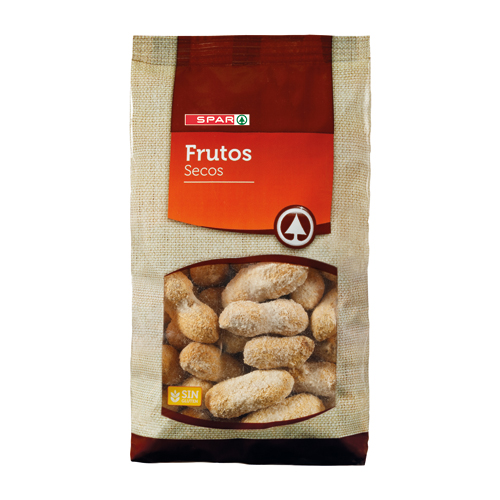 CACAHUETES CÁSCARA JUMBO TOSTADOS CON SAL SPAR 200 GRS.