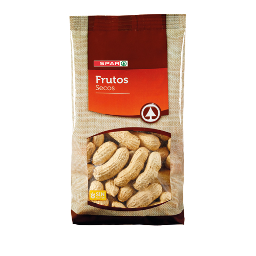 CACAHUETES CÁSCARA TOSTADOS NATURAL SPAR 200 GRS.