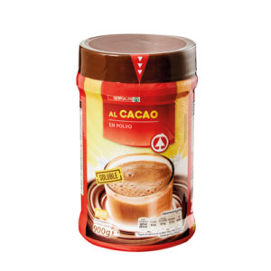 PREPARADO SOLUBLE AL CACAO EN POLVO SPAR 900 GRS.