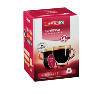 CÁPSULAS CAFÉ ESPRESSO SPAR COMPATIBLES DOLCE GUSTO 16 UND.