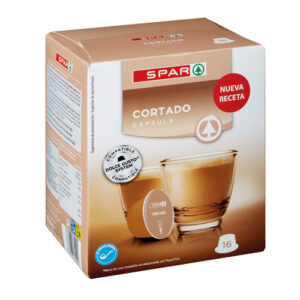 CÁPSULAS CAFÉ CORTADO SPAR COMPATIBLES DOLCE GUSTO 16 UND.
