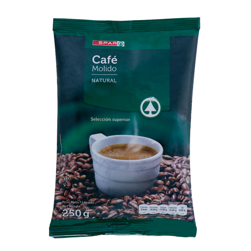 CAFÉ MOLIDO NATURAL SPAR ALMOHADILLA 250 GRS. - VENTA EN CANARIAS