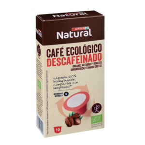 CAFÉ ECOLÓGICO SPAR NATURAL DESCAFEINADO CÁPSULAS BIODEGRADABLES 10 UDS.