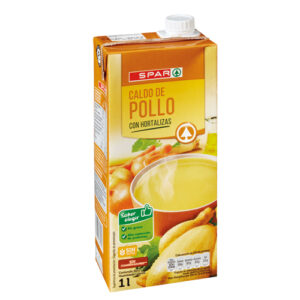 CALDO DE POLLO CON HORTALIZAS SPAR BRIK 1 L.