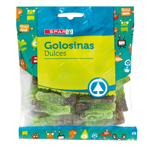 GOLOSINAS BOTELLA COLA AZÚCAR SPAR 200 GRS.
