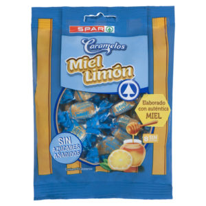 CARAMELOS MIEL Y LIMÓN SIN AZÚCAR SPAR 90 GRS.
