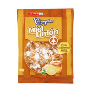 CARAMELOS MIEL Y LIMÓN SPAR 125 GRS.