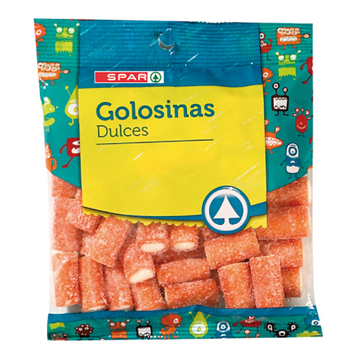 GOLOSINAS REGALIZ TACO RELLENO PICA FRESA SPAR 200 GRS.