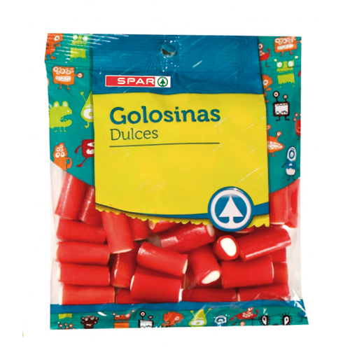 GOLOSINAS REGALIZ TACO RELLENO DE FRESA SPAR 200 GRS.