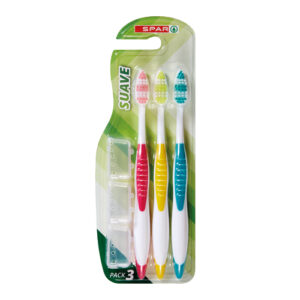 CEPILLO DENTAL SUAVE BIMATERIAL MANGO FLEXIBLE SPAR PACK 3 UND.